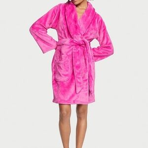 Victoria's Secret Plush Hot Pink Robe
